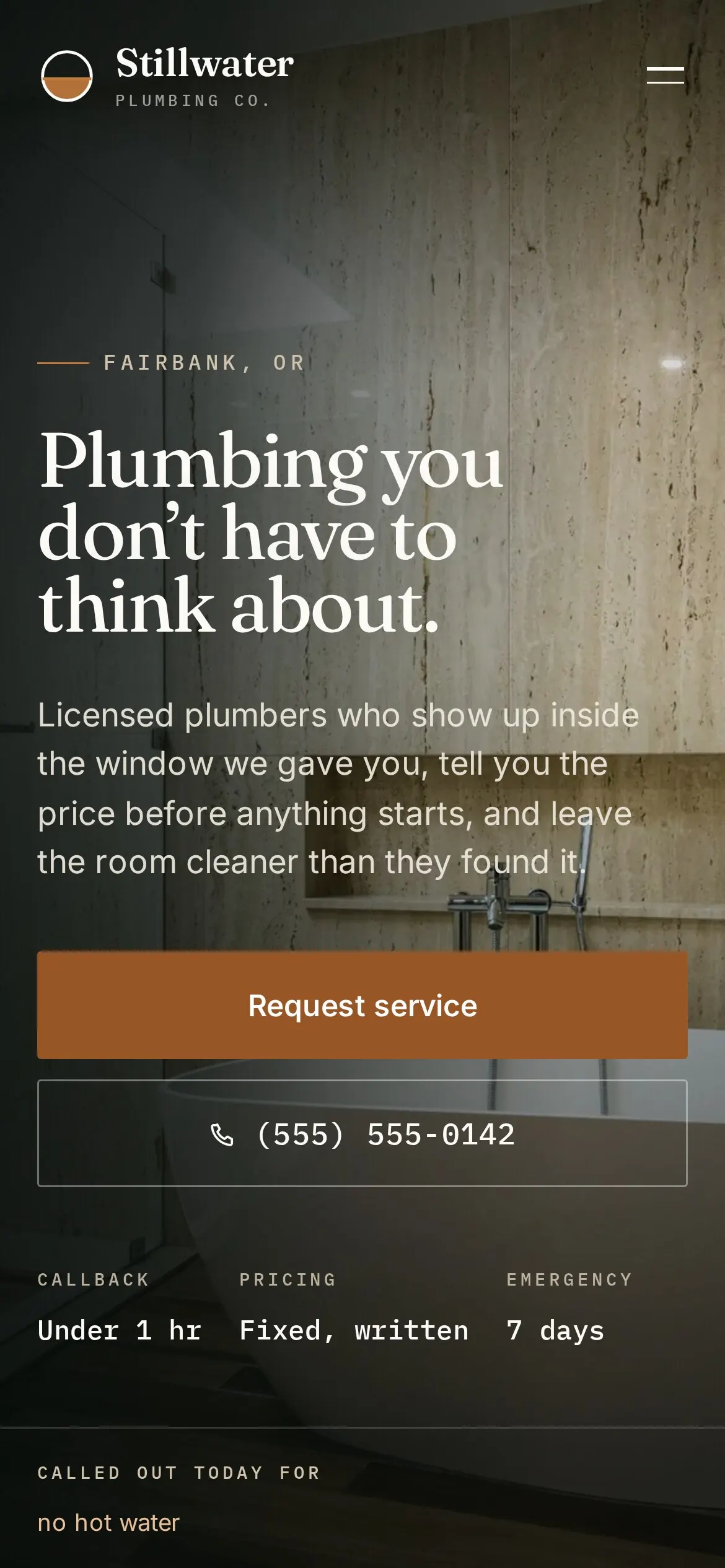 Stillwater Plumbing Co. — mobile homepage